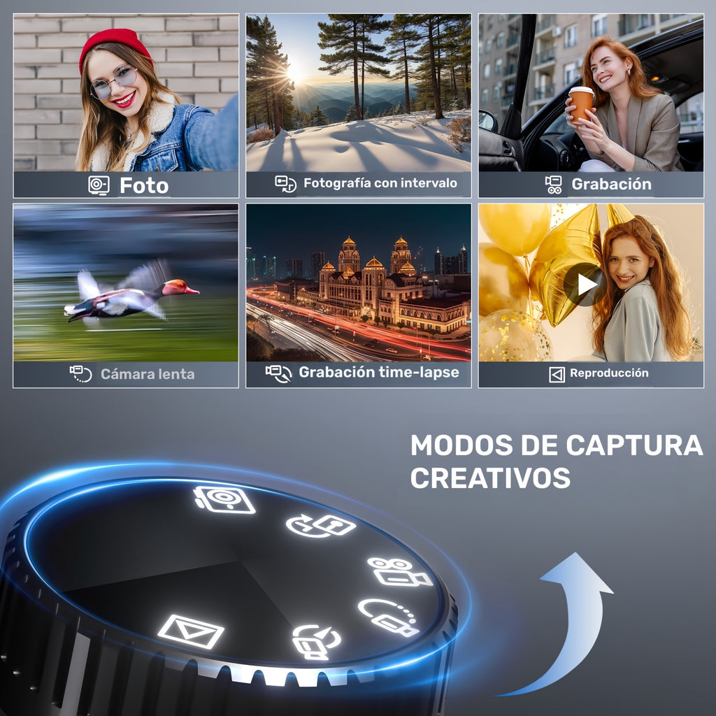 Cámara digital | Cámara Digital NBD, 48MP para Fotografía con WiFi y Control por App, Cámara 4K para Vlogging, Cámara Compacta, Ideal para