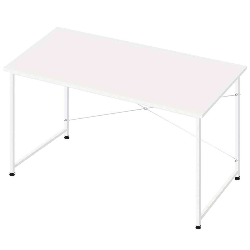 1pc Escritorio Moderno Grande Multifuncional Compatible para Oficina y Computadora - Banco de Trabajo con Estructura de Metal Resistente y Superficie Amplia, Mesa de Escritorio para Oficina, Estudio, Dormitorio - Modelo Variable SKU