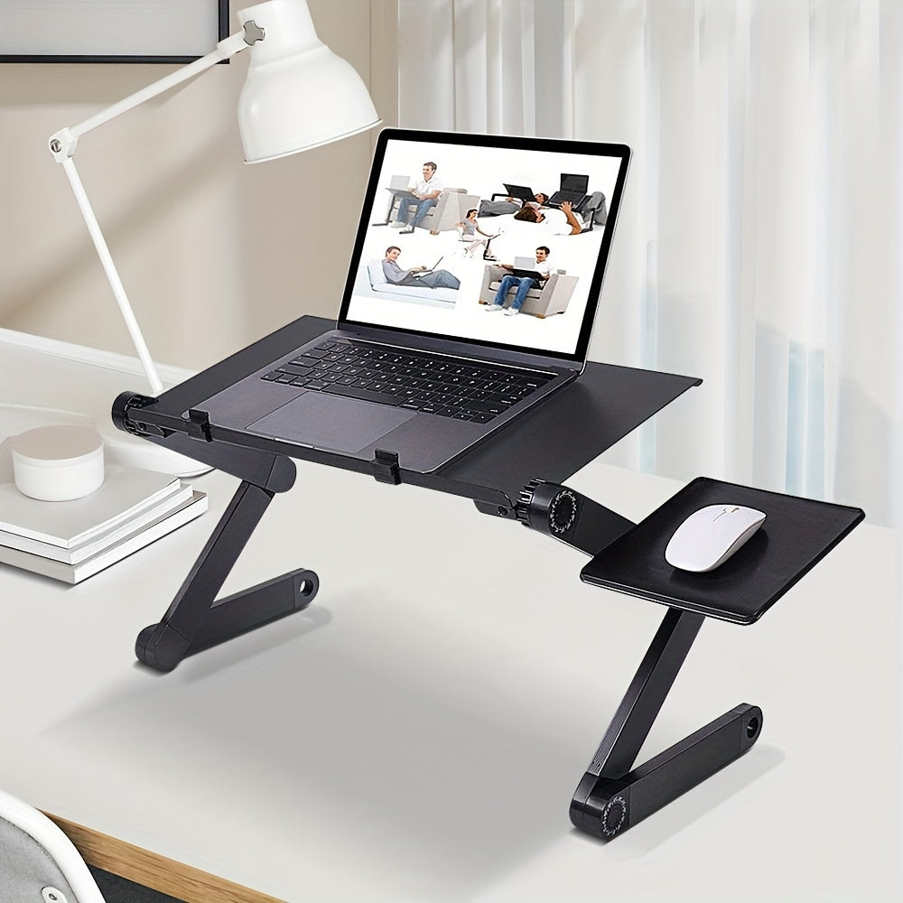Mesas para portátil | Escritorio de cama de aleación de aluminio, mesa plegable para computadora portátil, estante de pie ajustable, rejilla de
