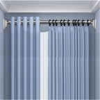Barra de cortina de ducha ajustable de acero inoxidable, barra de tensión para cortinas, para ventana, armario, cocina