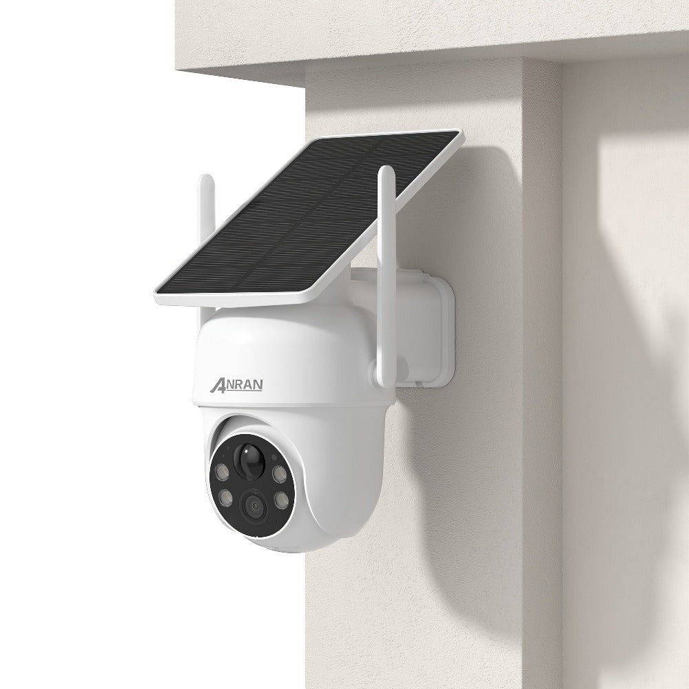 Cámara de Seguridad Exterior ANRAN 2K WiFi: Carga Solar Integrada, Funciona con Batería e Inalambrica Visión Nocturna a Color Detección Humana Chat en Ambos Sentidos Alarma Sonora Compatible Con Alex