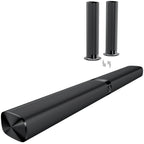 Barra de sonido con subwoofer, barra de sonido para Smart TV, con graves profundos, aumento de volumen y 3 modos de ecualizador, conexión inalámbrica/ARC/óptica/AUX, barra de sonido desmontable con control remoto por infrarrojos