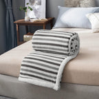 Manta franela de sherpa para Sofá y Cama, Gruesa y Suave, 100% Poliéster - Variedad de Tamaño y Colores - Apto para Todo el Año - Mantenimiento Fácil