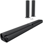 Barra de sonido con subwoofer, barra de sonido para Smart TV, con graves profundos, aumento de volumen y 3 modos de ecualizador, conexión inalámbrica/ARC/óptica/AUX, barra de sonido desmontable con control remoto por infrarrojos