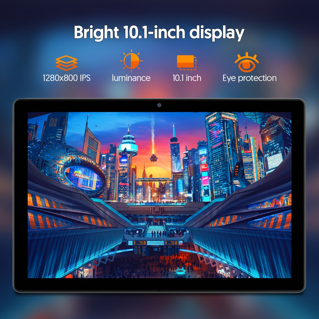 Tablet | Tablet Android 15 de 10 pulgadas, 12 (3+9) GB de RAM, 64 GB de ROM, Procesador Quad Core, Cámara de 2.0MP+8.0MP, 6000mAh, Múltiples