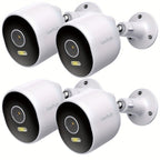 1/2/4 piezas Laxihub 3MP 1296P Cámaras de seguridad Wi-Fi para exteriores, Cámara interior para seguridad del hogar, para vigilancia de puertas domésticas, Audio bidireccional, Almacenamiento en la nube/tarjeta SD, Visión nocturna a todo color, Cámara dig