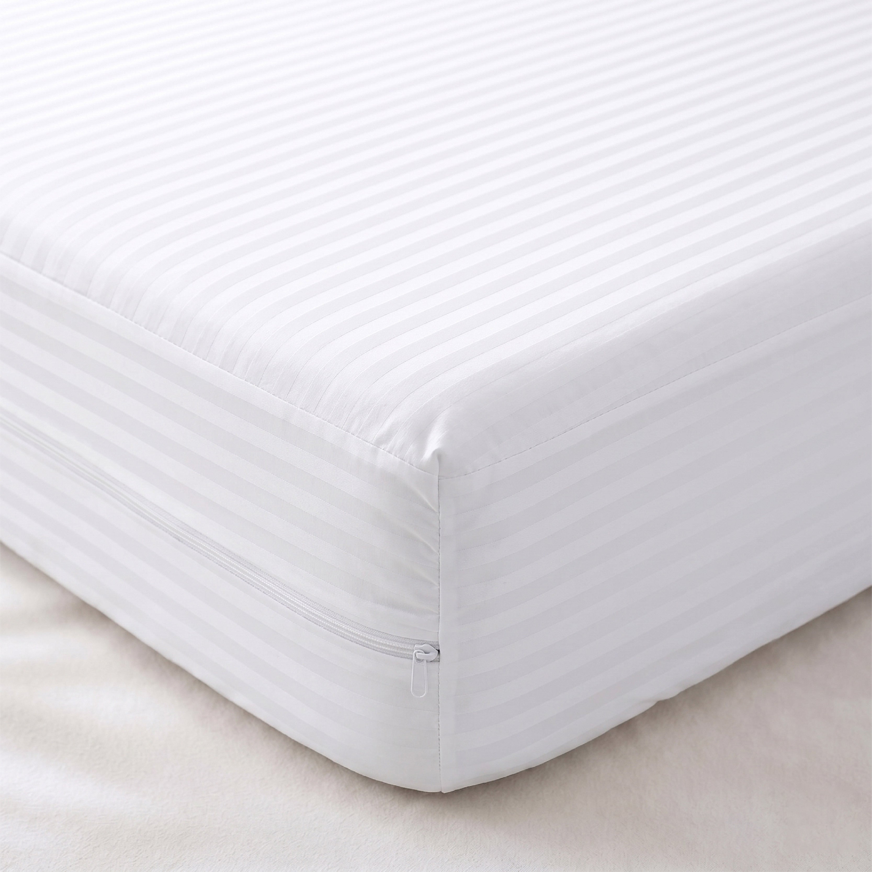 1 pc Protector De Colchon Funda Cutí con altura 25 cm Transpirable con Cremallera 100 Microfibra, Protector Tacto Liso y Suave