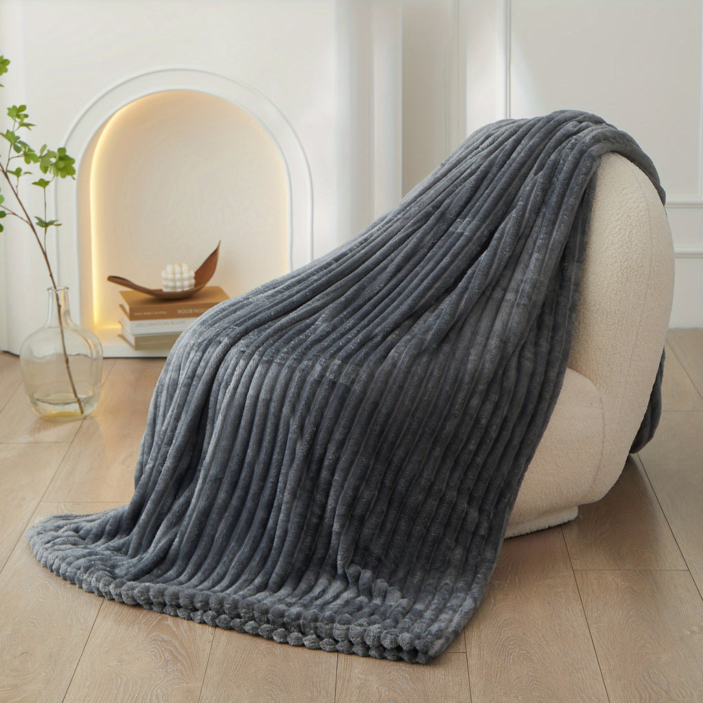 1 manta de franela suave y cálida Elegear, manta de vellón coral para todas las estaciones, mantas de felpa para sofá, edredón, sábana, cubrecama, manta, perfecta para sofá, escritorio, cama, camping y viajes