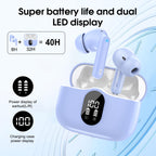 Auriculares Bluetooth | Audífonos Inalámbricos 5.3 con Bajo Profundo Estéreo, 36H de Reproducción & Caja de Carga LED, Micrófonos Reductores de