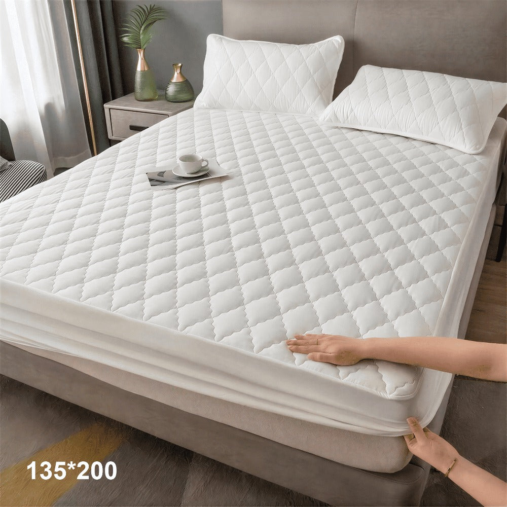 1 pc Protector de colchón acolchado, Súper Suave y Cómoda, Funda de colchón Elástico en Todo Contorno, Lavable a Máquina, Cubre de Colchón Ideal para Dormitorios, Habitaciones de Invitados, Residencias y Hoteles