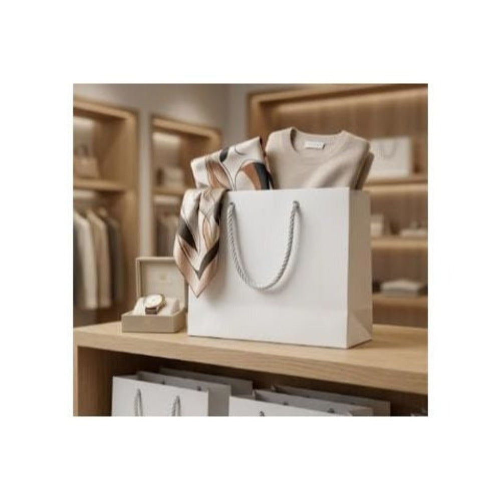 Pack de 12 Bolsas LUJO para Regalo con Asas de Cuerda,Bolsa Premium de Papel Grueso 230GSM，Fondo Reforzado, Ideales para Regalos, Eventos y Uso Profesional