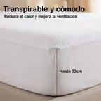 H HANSEL HOME Protector de Colchón de Rizo con Capa Impermeable de TPU, Funda colchon Cubrecolchón, Impermeable Confortable Ajustable Transpirable Blanco, Adaptable para Cama 90/135/150/180cm
