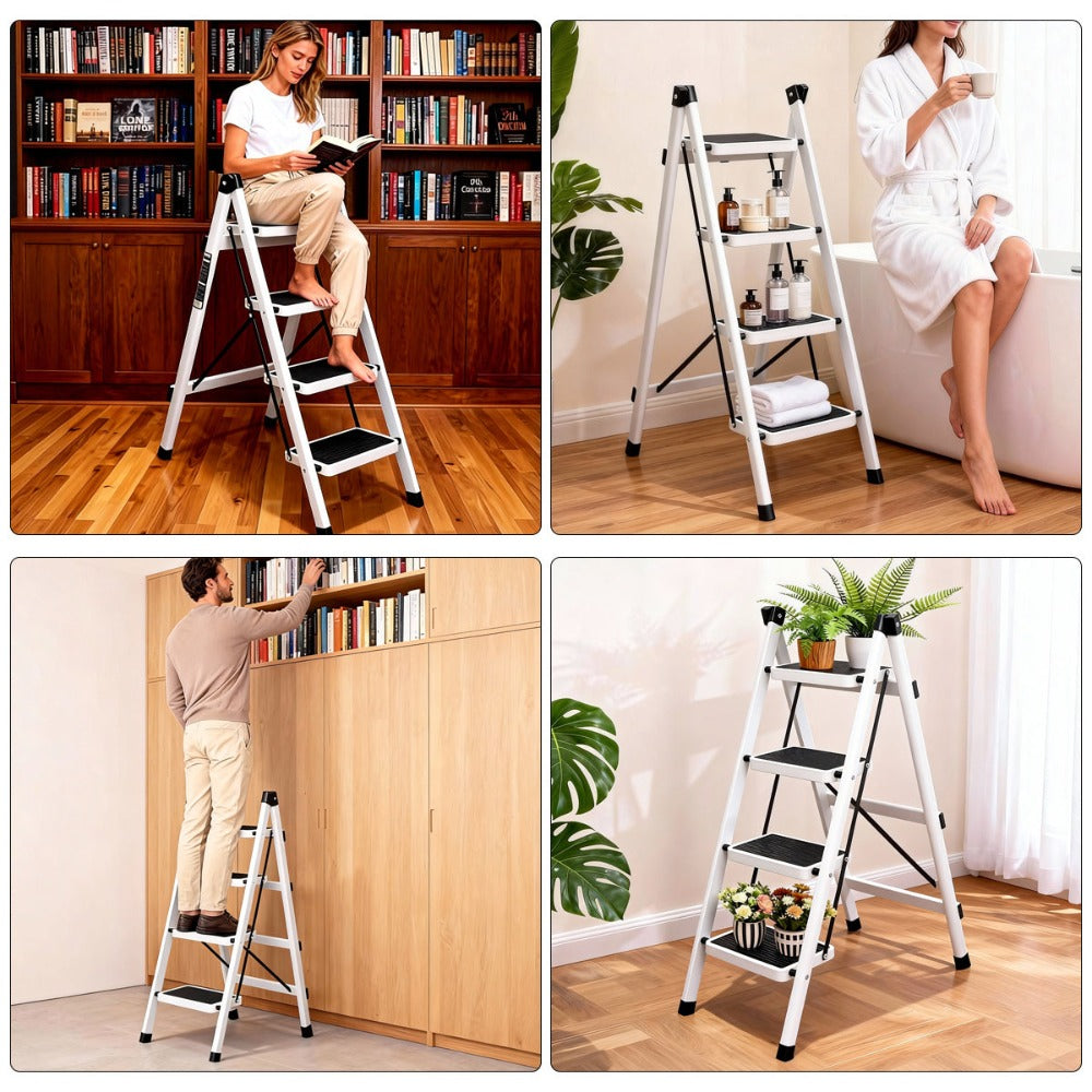 VORTEX Escalera plegable doméstica de acero aleado antideslizante