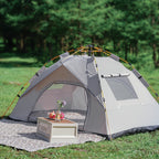 Tienda de campaña PAKICETUS Pop Up para 1/2/3 personas | Amplia, ligera, portátil, ideal para senderismo y camping al aire libre, color amarillo sólido, material de poliéster y fibra