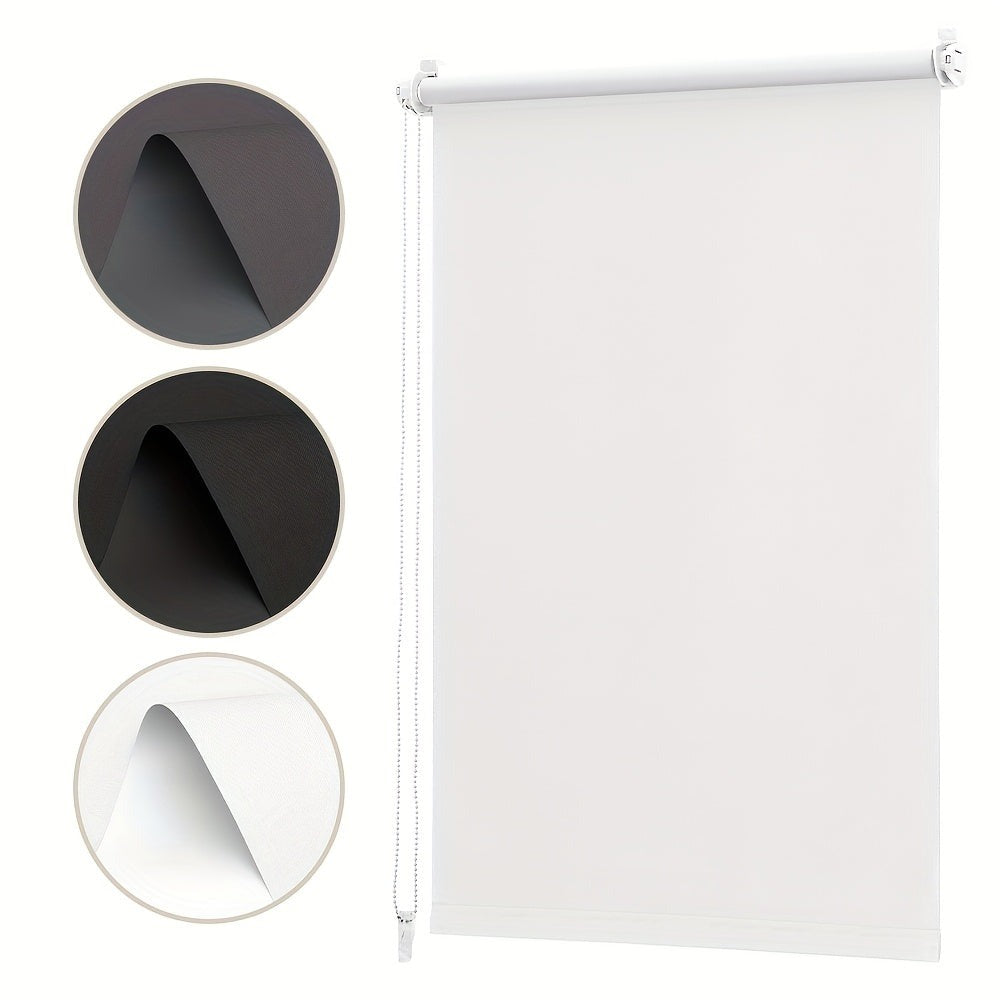 Persiana Blackout Sekey sin perforaciones, fijación con abrazadera, 55 cm de ancho, persiana lateral, protección contra el calor, pantalla de privacidad y protección solar, montaje en pared, montaje en techo, persiana con abrazadera para ventanas y puerta