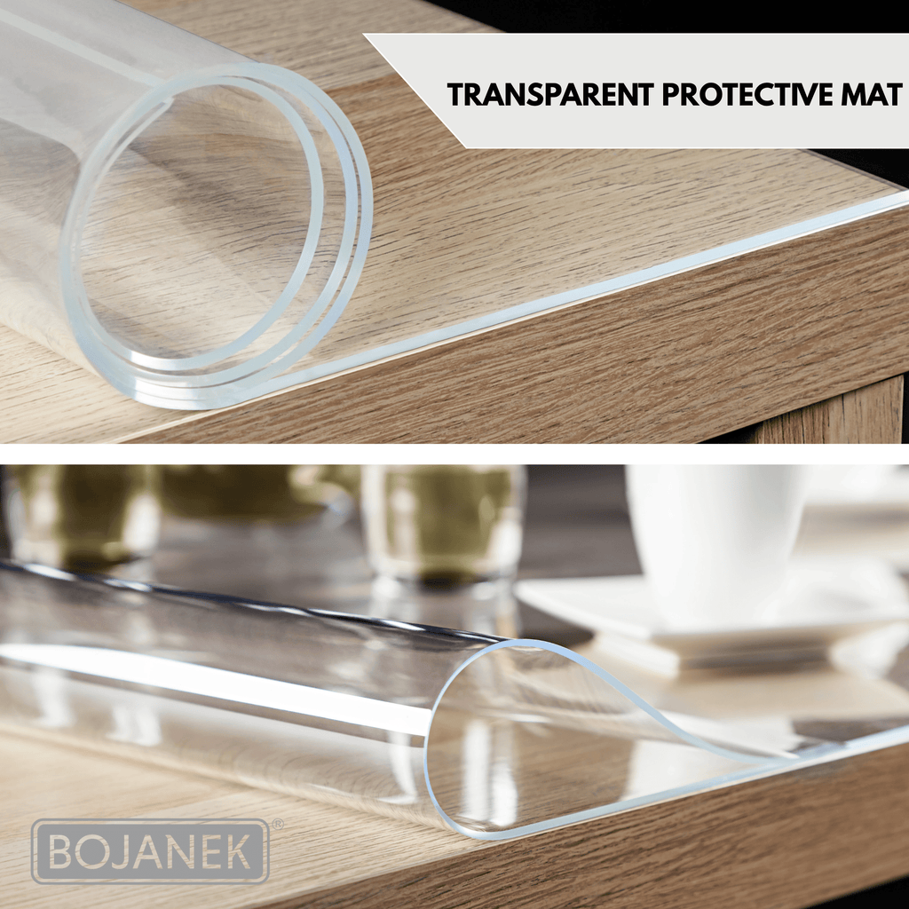 Funda Protectora para Mesa con PVC de 2mm - Más de 30 Tamaños - Mantel Transparente de Vidrio Suave Resistente a Arañazos y Agua, Protector de Superficie de Mesa Fácil de Limpiar, Papel de Mesa Duradero para Cocina, Comedor, Restaurante, Oficina y Hogar