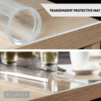 Funda Protectora para Mesa con PVC de 2mm - Más de 30 Tamaños - Mantel Transparente de Vidrio Suave Resistente a Arañazos y Agua, Protector de Superficie de Mesa Fácil de Limpiar, Papel de Mesa Duradero para Cocina, Comedor, Restaurante, Oficina y Hogar