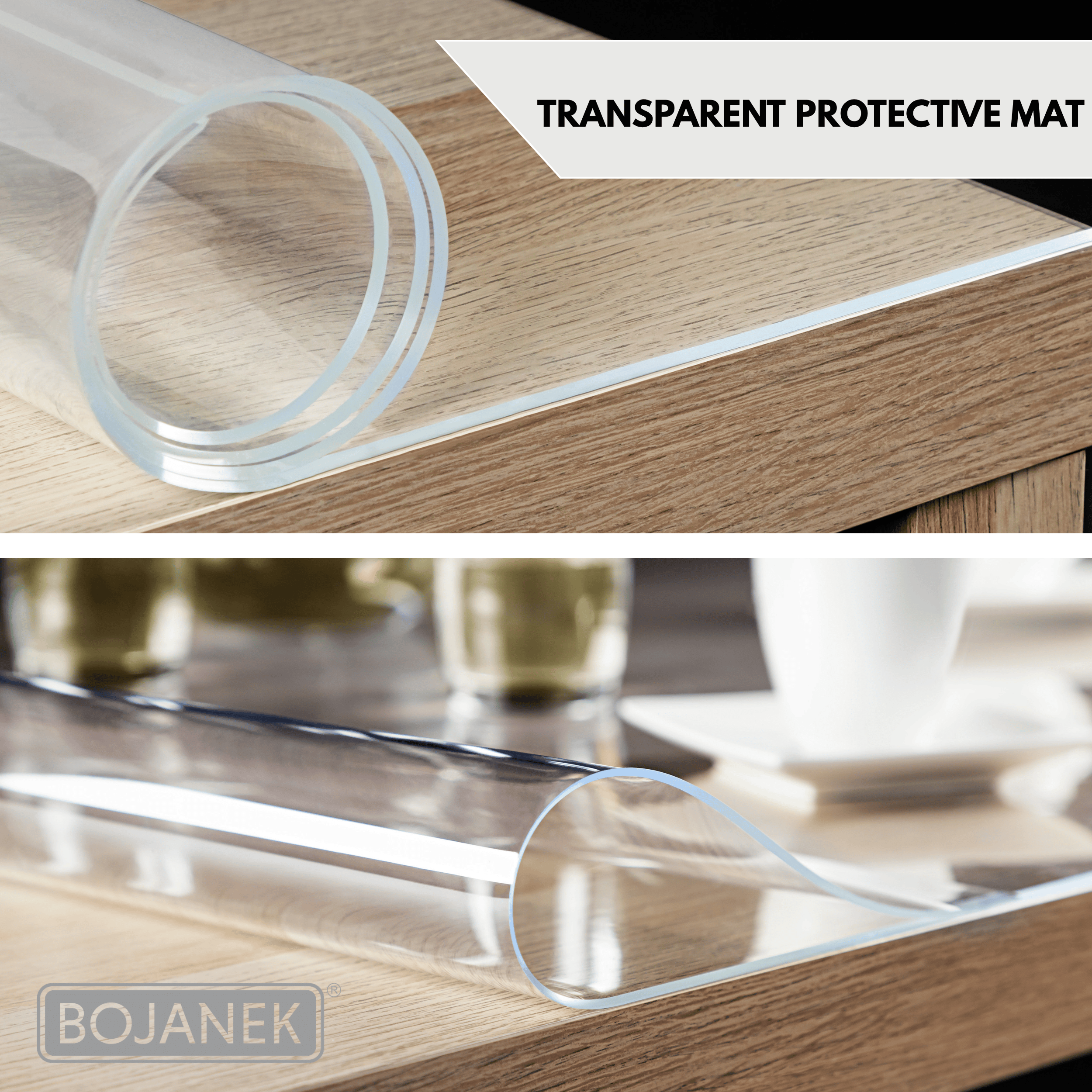 Funda Protectora para Mesa con PVC de 2mm - Más de 30 Tamaños - Mantel Transparente de Vidrio Suave Resistente a Arañazos y Agua, Protector de Superficie de Mesa Fácil de Limpiar, Papel de Mesa Duradero para Cocina, Comedor, Restaurante, Oficina y Hogar