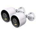 1/2/4 piezas Laxihub 3MP 1296P Cámaras de seguridad Wi-Fi para exteriores, Cámara interior para seguridad del hogar, para vigilancia de puertas domésticas, Audio bidireccional, Almacenamiento en la nube/tarjeta SD, Visión nocturna a todo color, Cámara dig