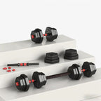 Juego de mancuernas ajustables,Forma Octogonal, pesas ajustables y agarre cómodo, equipo de entrenamiento para entrenamientos versátiles en casa y gimnasio, unisex