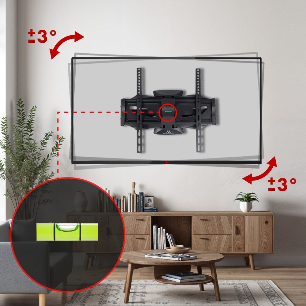 Soporte de TV Universal de 26-70 Pulgadas Maclean MC-781 Negro Hasta 45Kg