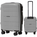 Maleta de Cabina de 20", Dura, Aproximadamente 55 X 40 X 20 Cm / Color Gris / Equipaje de Mano RESISTENTE AL DAÑO, Toma de Mano Telescópica / 4 Ruedas Dobles de 360° / Cerradura con Código / Asas Laterales y Superiores HAWFINCH