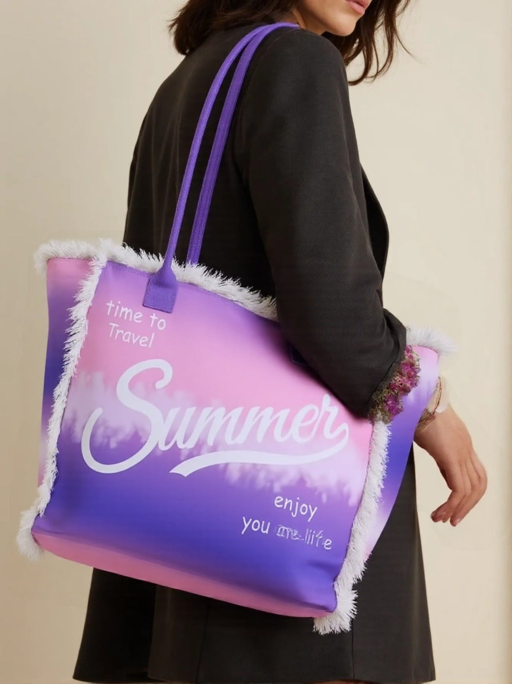 MEJORADA Bolso de Playa o piscina Grande - Diseño Verano, Ligera y Espaciosa (55x35x20 cm), TOTE BAG, Disponible en 6 Colores, Ideal para Viajes y Vacaciones