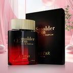 LASTAR Colonia para Hombres Ámbar y Especiado, Eau De Parfum Intenso con Acorde de Toffee y Madera de Ámbar, Mezcla de Cardamomo Vibrante con Acorde de Toffee, Infundido con Madera de Ámbar, Fragancia Sofisticada y Potente de Larga Duración. 100ml, Regalo