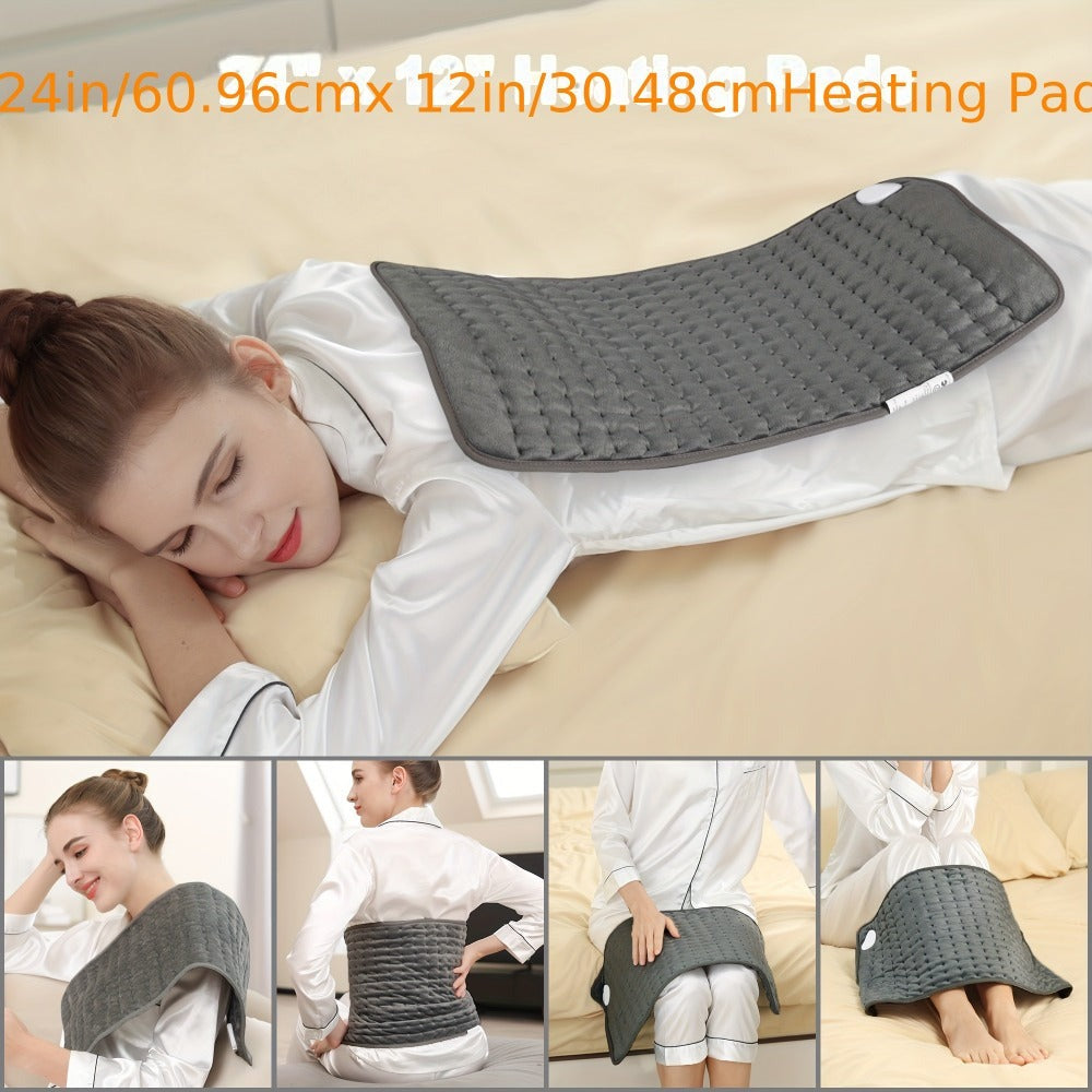 Almohadilla Térmica Extragrande - 6 Niveles de Calefacción, Hasta 140 °F, Apagado Automático a las 2 Horas, 84 cm x 43 cm x 60 cm x 30 cm, Portátil - Franela Suave, Lavable a Máquina, Almohadillas Térmicas para Cuello, Hombros, Rodillas, Piernas, Regalo p