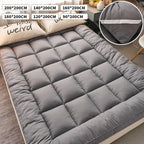 Cubrecolchón, Cubrecolchón Acolchado Ajustable Extrasuave y Transpirable para Espalda, con Bandas Elásticas Fuertes, Relleno y Cubierta de Poliéster de Felpa Suave, Transpirable, Comodidad de Lujo para Todas las Estaciones para Dormitorio, Habitación de I
