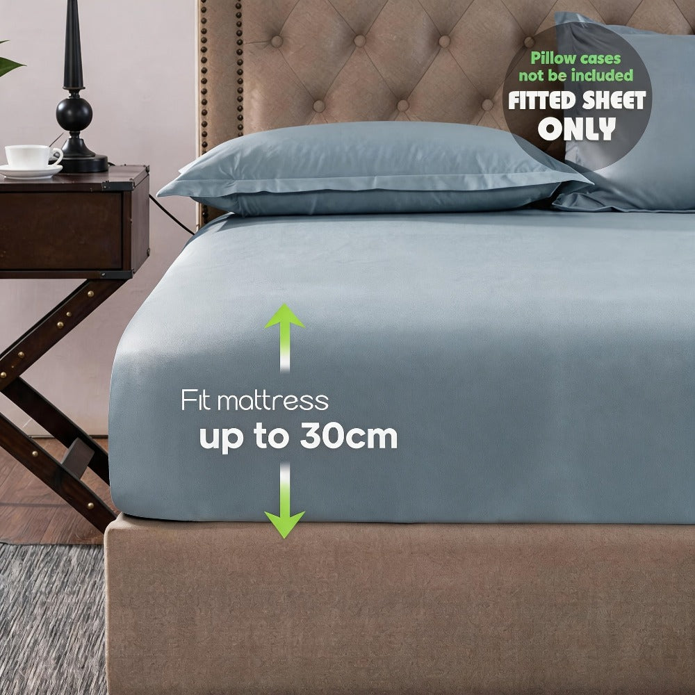 1 Sábana Ajustable de Bambú y Algodón, Sábana Ajustable para Niños, Cubre Colchón Suave, Sábana Transpirable para Todas las Estaciones, Ropa de Cama Lavable a Máquina para Dormitorio, Habitación de Invitados y Escuela, Color Aleatorio