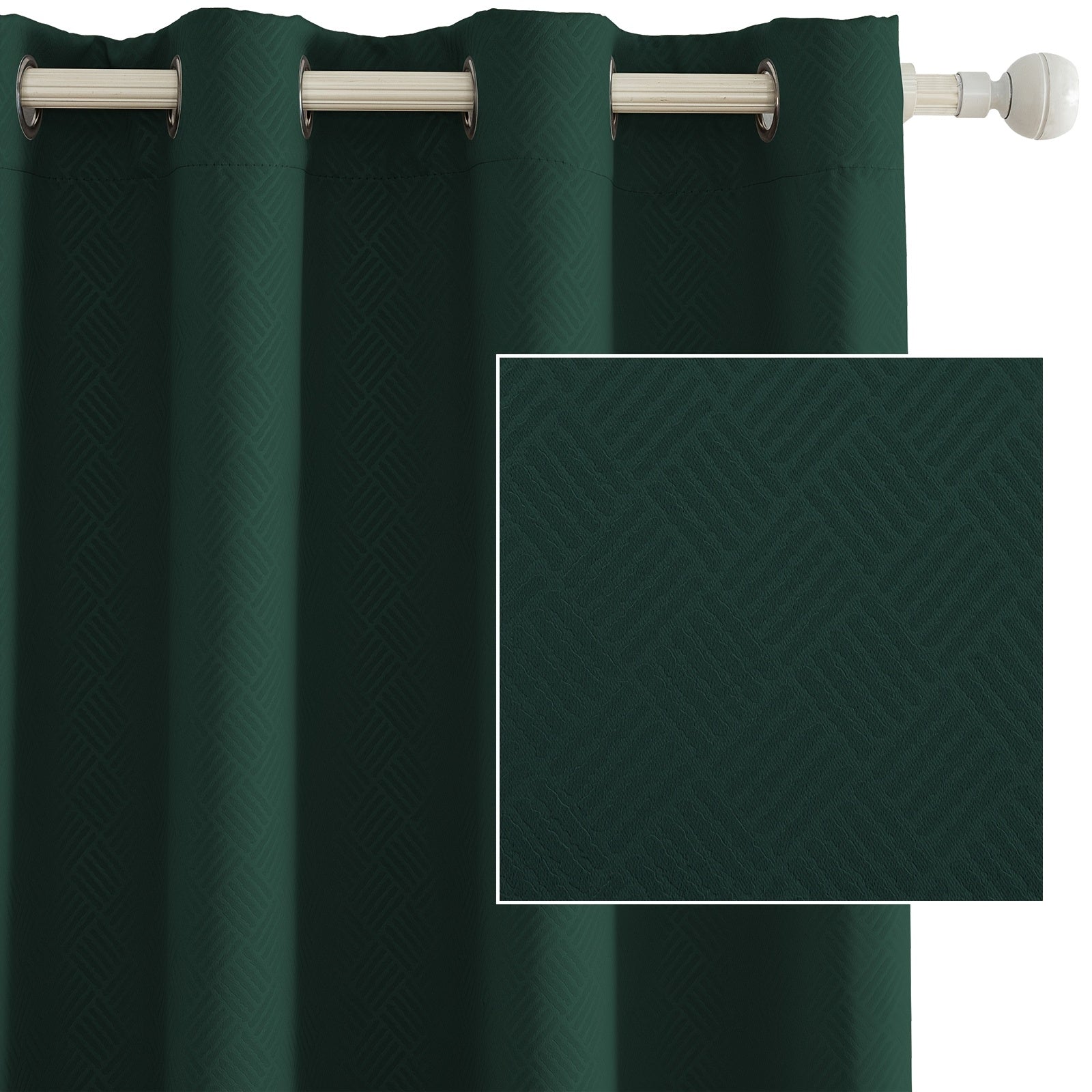Cortinas opacas YSTYLE 2, método de colgante perforado, protección solar, protección de la privacidad, aislamiento térmico, reducción de ruido, adecuadas para diversas decoraciones de interiores como dormitorios, salas de estar y restaurantes