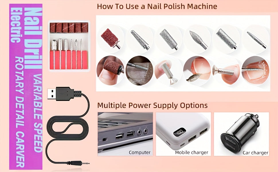 Kit de acrílico para principiantes con colores nude, transparente y rosa intensa, incluye herramientas para uñas, polvo de acrílico con glitter, líquido acrílico, lámpara LED y juego de taladro para extensión de uñas