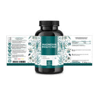 Cápsulas de Bisglicinato de Magnesio – 2400 mg de Bisglicinato de Magnesio por Dosis Diaria – 300 mg de Magnesio Elemental – 180 Cápsulas – Vegano