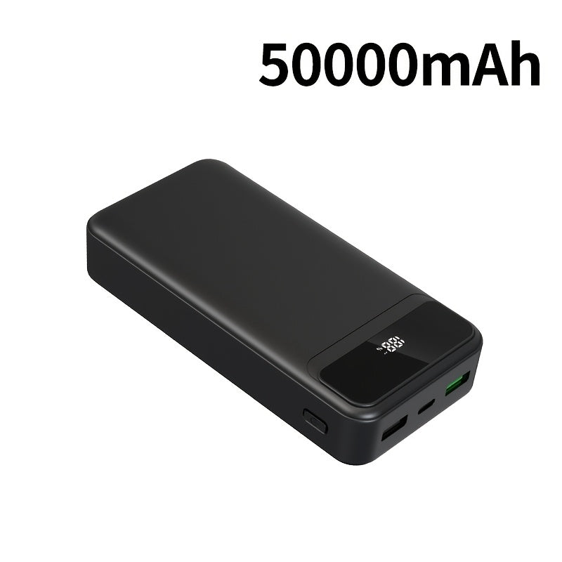 Batería externa | PD66W Carga Súper Rápida, Batería Portátil de Alta Capacidad 50000mAh, Pantalla LED de Energía/Puertos de Salida Rápida Dobles