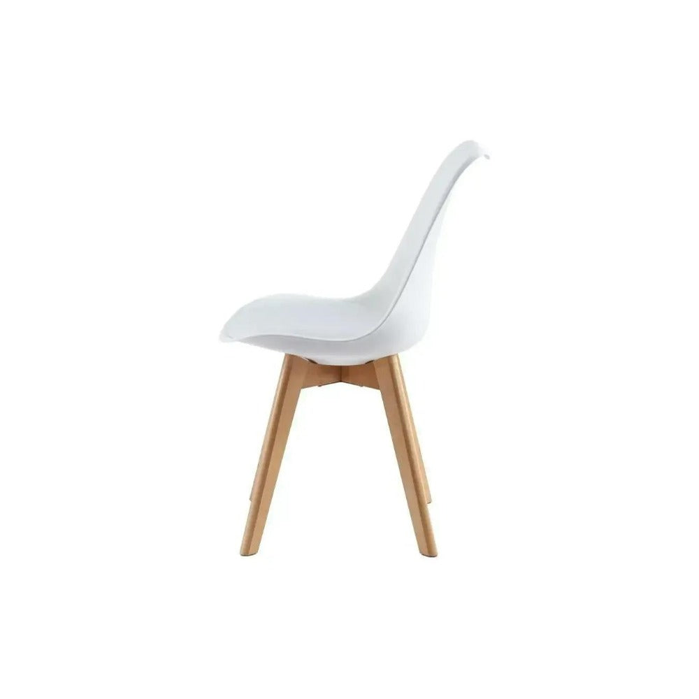 Sillas de comedor MCC Direct en juego de 4 piezas, sillas de cocina, sillas de oficina, silla de concha de diseño, "Eva" disponible en 7 colores de moda