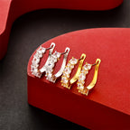 Un par de aretes de aro de plata de ley 925 para mujer, peso total del producto (1.2g) para incrustaciones de circonita, peso total del producto (6.14g) para estilo dorado, peso total del producto (5.15g) para estilo plateado. Regalos perfectos para mujer