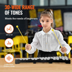 VEVOR 30 Notas Glockenspiel Xilófono Kit de Campanas, Instrumento de Percusión con Mazos, Baquetas y Bolso de Transporte, Set de Instrumento de Percusión Xilófono Glockenspiel Profesional