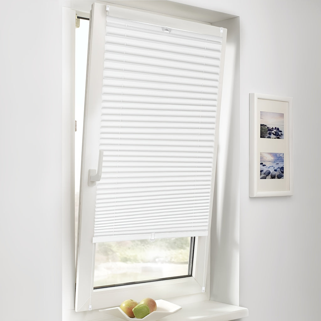Estor enrollable | Persianas opacas plisadas con cordón Sekey para cubrir ventanas - Instalación sin taladro, estores enrollables de bloqueo con