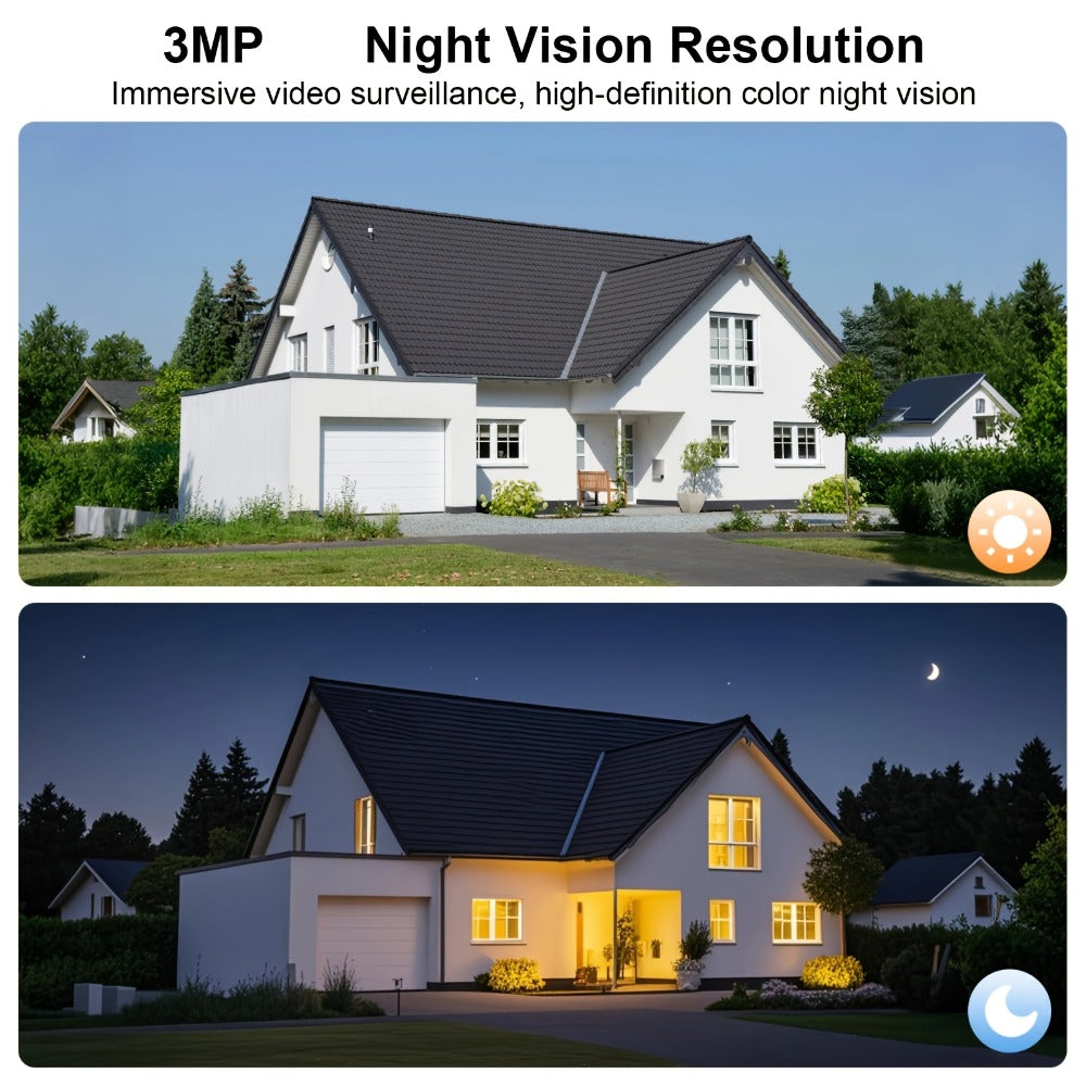 ANRAN Cámara de Luz Solar de Pared, una Cámara de Seguridad Solar para Exteriores que se Convierte en una Luz de Pared, Cuenta con Conectividad Inalámbrica 2.4G para la Seguridad del Hogar, Detección de Movimiento con IA, Iluminación Activada por Movimien