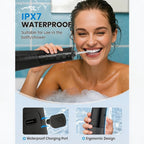 Irrigador bucal portátil recargable, hilo dental con agua para dientes, irrigador dental inalámbrico profesional 8 boquillas 5 modos, IPX7 a prueba de agua 300ML para limpiar los dientes, hogar y viaje