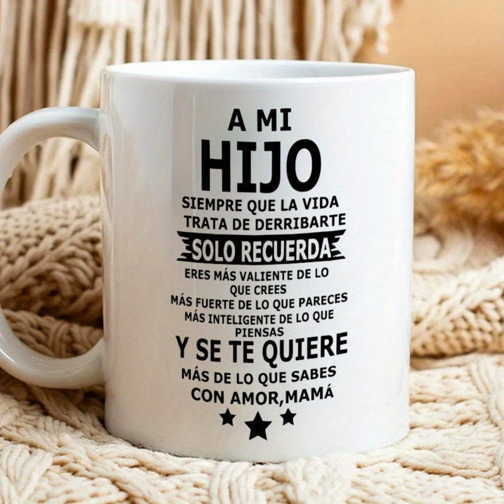 1 taza de cerámica de 11 oz de alta calidad con un diseño único que presenta mensajes inspiradores para madres. Perfecta para cualquier temporada, apta para lavavajillas, ideal para todo tipo de bebidas y es una excelente opción de regalo