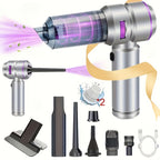 Aspiradora portátil inalámbrica de mano con soplador y succión en uno, carga USB, filtro lavable, equipada con batería de litio duradera, adecuada para limpiar polvo, migas de snacks, pelo, apta para sofás, alfombras, escritorios, escaleras.