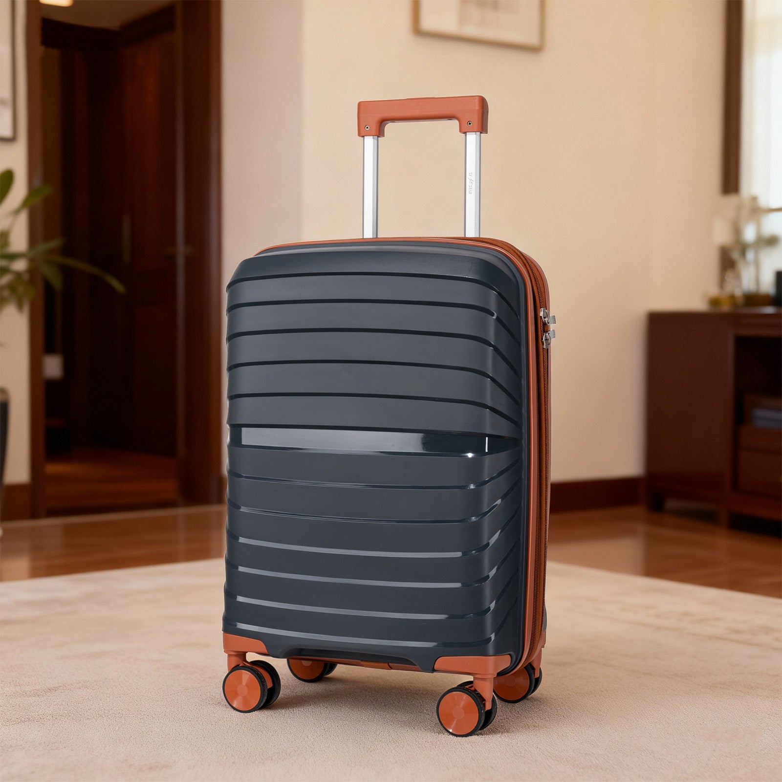 Maleta de 20" 100% PP para todos los viajes | Resistente a pisotones y no deformable | Espacio expandible | Aprobada por aerolíneas como equipaje de mano | Versátil para viajes y un regalo perfecto y considerado para todas las ocasiones