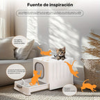 Caja de Arena para Gatos con Tapa: Arena Cerrada para Gatos, Bandeja Grande para Baño de Gatos con Diseño de Cajón de Fácil Limpieza, 38.8 X 35.8 X 48.3Cm, Sin Batería