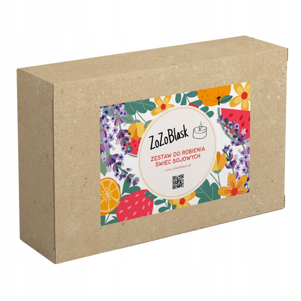 Kit para Hacer Velas de Soja para Niños – Set de Regalo para Fiestas con 8 Velas de Cera de Soja ZoZoBlask con Mechas de Algodón, Tintes de Madera, Fundidor, Aceites Esenciales y Tarros para Velas