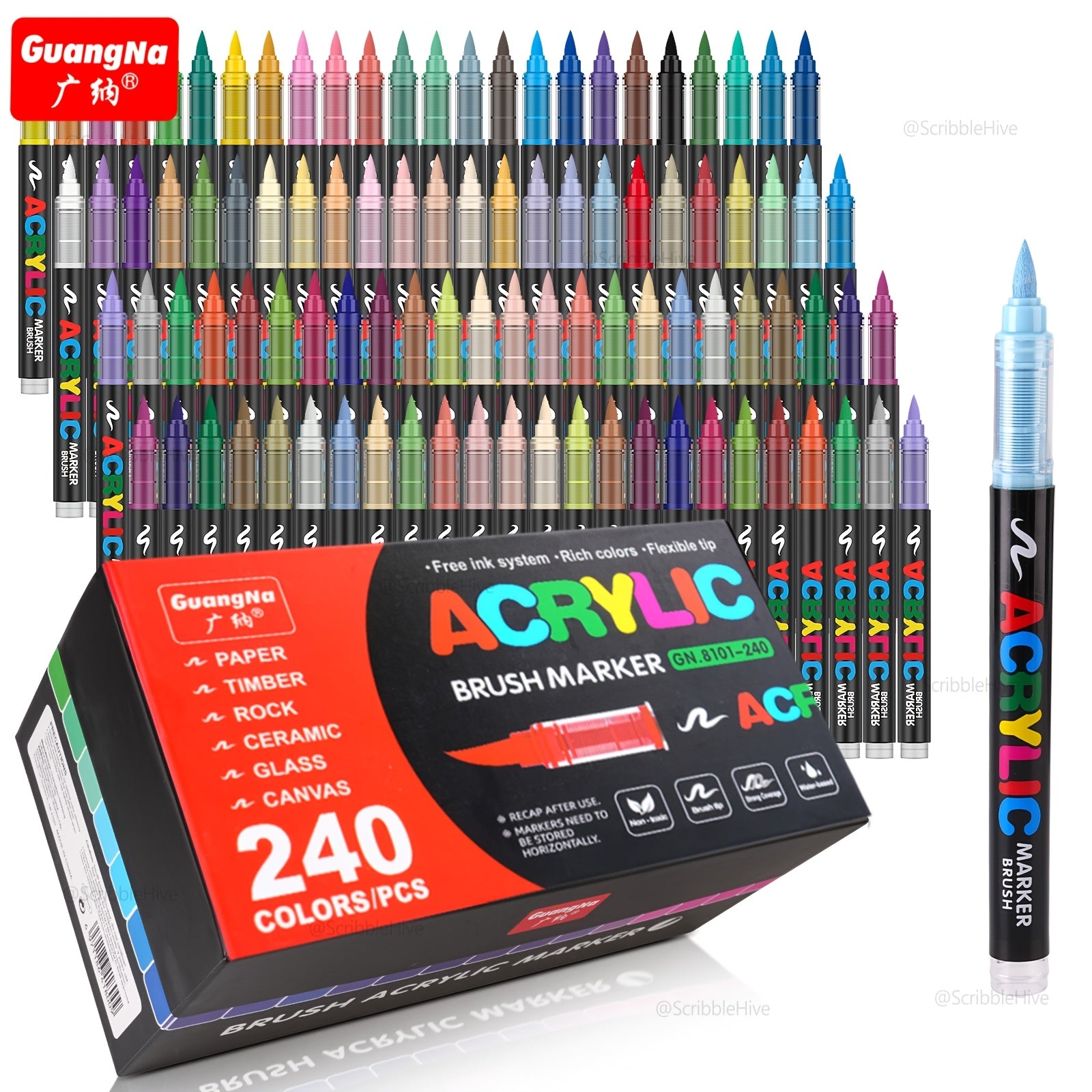 Rotuladores artísticos de colores de madera | Dibujo caligrafía tarjetas y manualidades