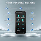 Traductor de voz bidireccional con IA portátil | Viajes, negocios y aprendizaje