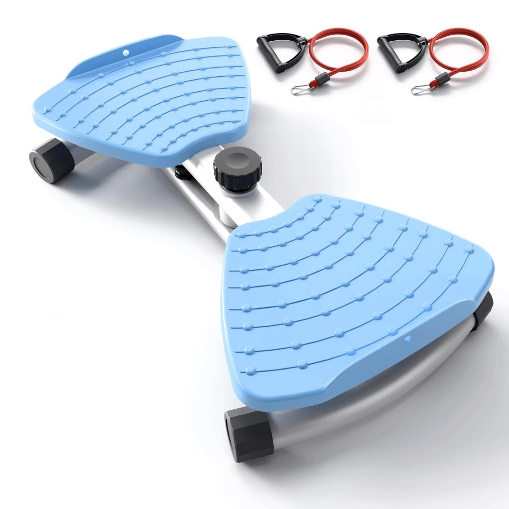 Equipo de fitness giratorio de cintura para uso doméstico, quemador de grasa abdominal, equipado con bandas de resistencia, tabla de ejercicios silenciosa y antideslizante para entrenamiento de core, piernas y glúteos (capacidad de peso 136 kg - rosa - mo