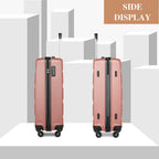 Diseño horizontal desnudo de gran capacidad con cerradura TSA ruedas giratorias maleta de shell duro ABS para regreso a clases regalo de vacaciones